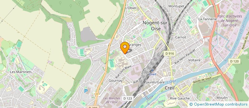 localisation de l'entreprise ASSOCIATION DES PARENTS D'ELEVES DE L'ENSEIGNEMENT PUBLIC DU LYCEE POLYVALENT MARIE CURIE  NOGENT-SUR-OISE