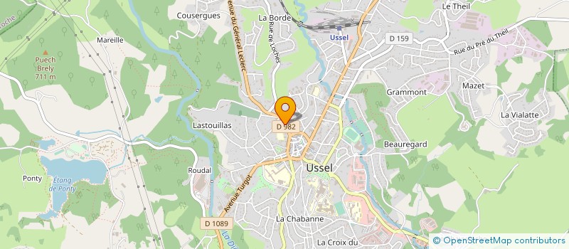 localisation de l'entreprise ASSOCIATION DES PARENTS D'ELEVES DE L'INSTITUTION NOTRE DAME DE LA PROVIDENCE  USSEL