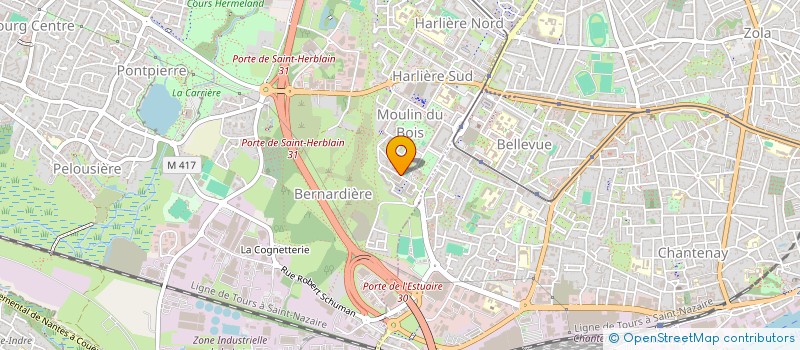 localisation de l'entreprise ASSOCIATION DES PARENTS D'ELEVES DE LA BERNARDIERE à SAINT-HERBLAIN