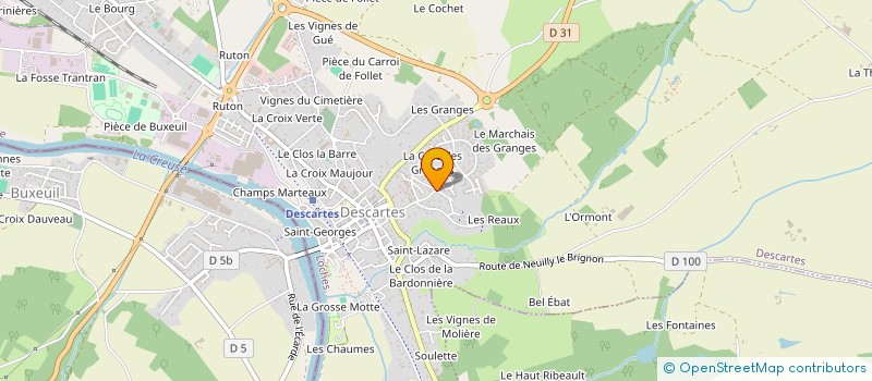 localisation de l'entreprise ASSOCIATION DES PARENTS D'ELEVES DE LA COTE DES GRANGES  DESCARTES