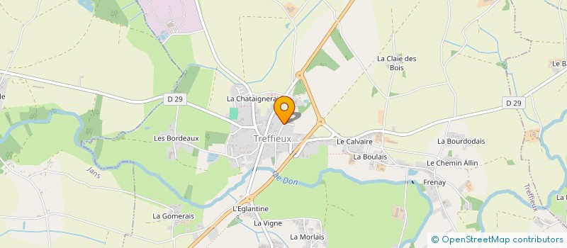 localisation de l'entreprise ASSOCIATION DES PARENTS D'ELEVES DE LA HULOTTE  TREFFIEUX