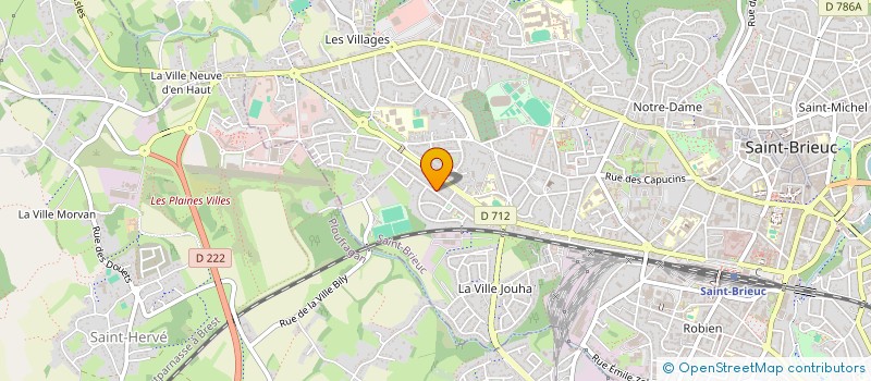 localisation de l'entreprise ASSOCIATION DES PARENTS D'ELEVES DE LA VILLE HELLIO à SAINT-BRIEUC
