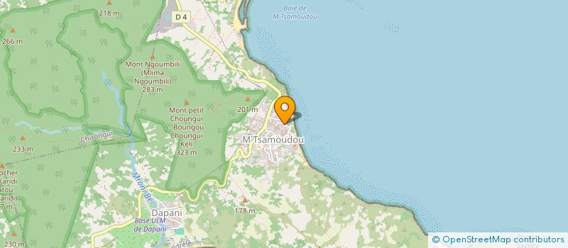 localisation de l'entreprise ASSOCIATION DES PARENTS D'ELEVES DE M'TSAMOUDOU  BANDRELE