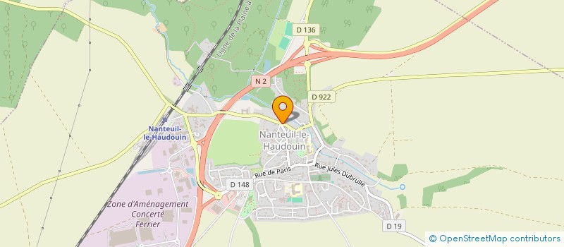 localisation de l'entreprise ASSOCIATION DES PARENTS D'ELEVES DE NANTEUIL  NANTEUIL-LE-HAUDOUIN