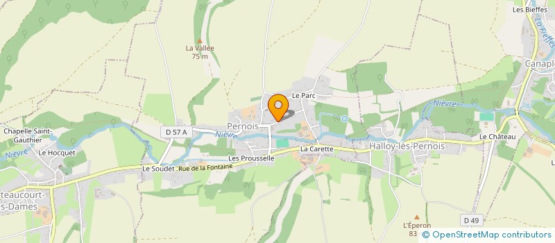 localisation de l'entreprise ASSOCIATION DES PARENTS D'ELEVES DE PERNOIS  PERNOIS