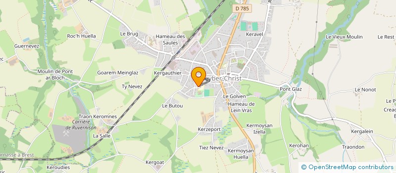 localisation de l'entreprise ASSOCIATION DES PARENTS D'ELEVES DE PLEYBER CHRIST  PLEYBER-CHRIST