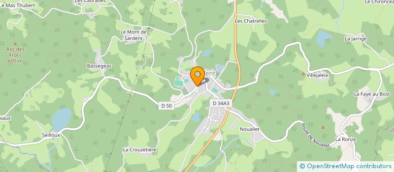 localisation de l'entreprise ASSOCIATION DES PARENTS D'ELEVES DE SARDENT (A.P.E.S.)  SARDENT