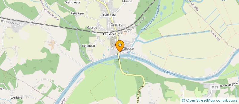 localisation de l'entreprise ASSOCIATION DES PARENTS D'ELEVES DE SAUBUSSE  SAUBUSSE