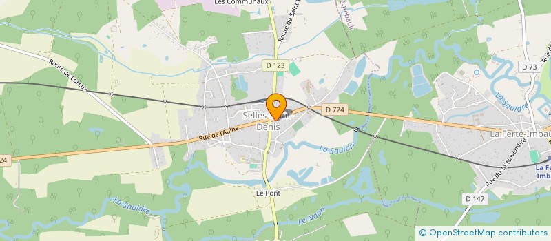 localisation de l'entreprise ASSOCIATION DES PARENTS D'ELEVES DE SELLES SAINT DENIS ET LA FERTE IMBAULT  SELLES-SAINT-DENIS