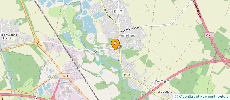 localisation de l'entreprise ASSOCIATION DES PARENTS D'ELEVES DE VERRIERES  VERRIERES