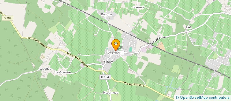 localisation de l'entreprise ASSOCIATION DES PARENTS D'ELEVES DE VERTHEUIL  VERTHEUIL