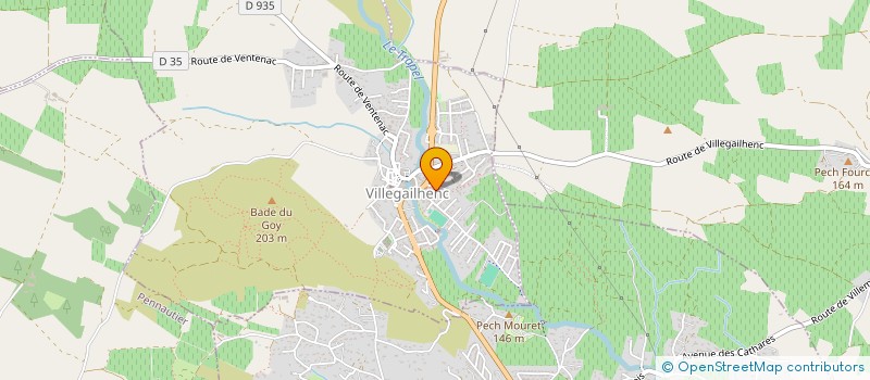 localisation de l'entreprise ASSOCIATION DES PARENTS D'ELEVES DE VILLEGAILHENC  VILLEGAILHENC