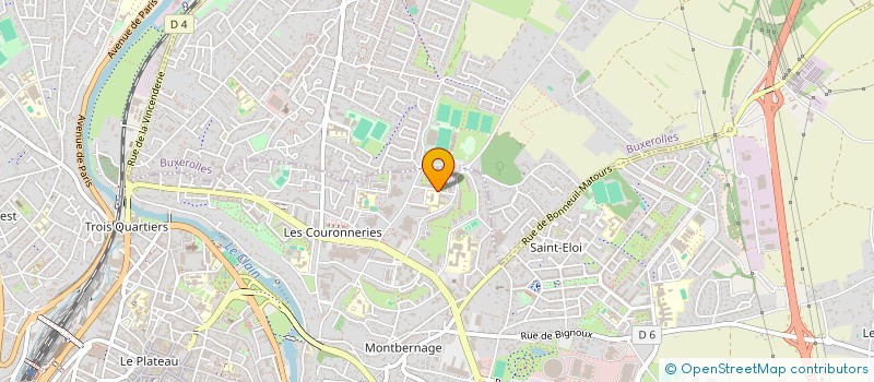 localisation de l'entreprise ASSOCIATION DES PARENTS D'ELEVES DES ECOLES ALPHONSE DAUDET à POITIERS