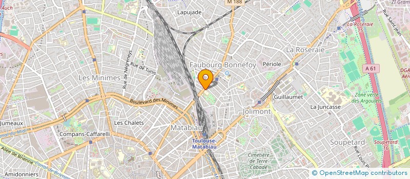 localisation de l'entreprise ASSOCIATION DES PARENTS D'ELEVES DES ECOLES BONNEFOY à TOULOUSE
