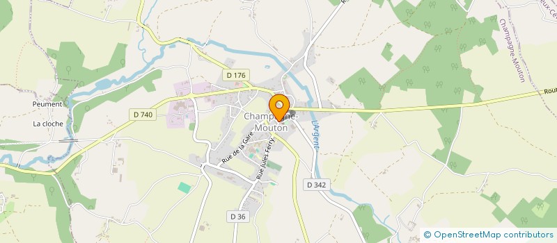 localisation de l'entreprise ASSOCIATION DES PARENTS D'ELEVES DES ECOLES CHAMPENOISES à CHAMPAGNE-MOUTON
