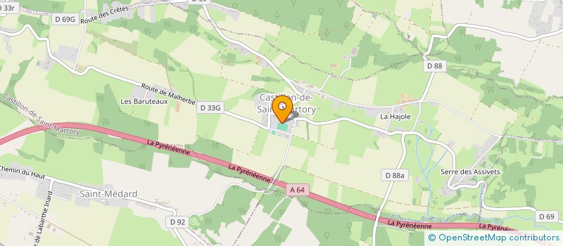 localisation de l'entreprise ASSOCIATION DES PARENTS D'ELEVES DES ECOLES DE ST MEDARD ET CASTILLON DE ST MARTORY - UNIS POUR GRANDIR  CASTILLON-DE-SAINT-MARTORY