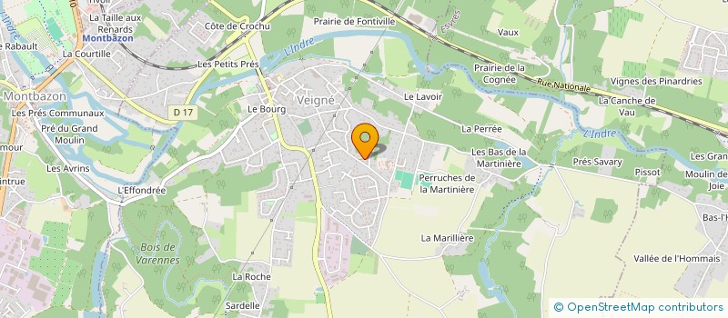 localisation de l'entreprise ASSOCIATION DES PARENTS D'ELEVES DES ECOLES DU BOURG à VEIGNE