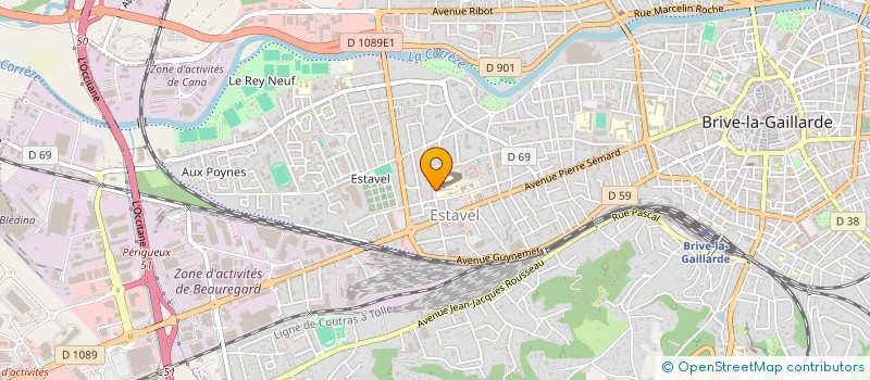 localisation de l'entreprise ASSOCIATION DES PARENTS D'ELEVES DES ECOLES JULES VALLES A BRIVE  BRIVE-LA-GAILLARDE