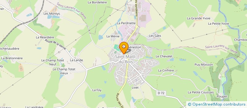 localisation de l'entreprise ASSOCIATION DES PARENTS D'ELEVES DES ECOLES LIBRES DE SAINT MALO DU BOIS à SAINT-MALO-DU-BOIS