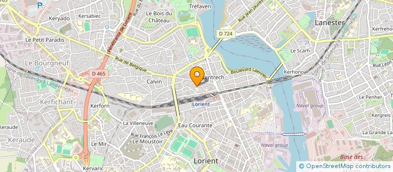 localisation de l'entreprise ASSOCIATION DES PARENTS D'ELEVES DES ECOLES MATERNELLE ET ELEMENTAIRE DE KERENTRECH à LORIENT