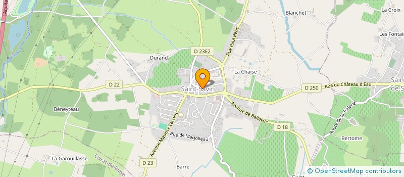 localisation de l'entreprise ASSOCIATION DES PARENTS D'ELEVES DES ECOLES MATERNELLE ET PRIMAIRE DE SAINT SAVIN  SAINT-SAVIN