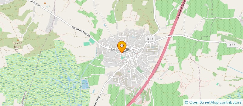 localisation de l'entreprise ASSOCIATION DES PARENTS D' ELEVES DES ECOLES MATERNELLE ET PRIMAIRE MIXTE  LESPIGNAN