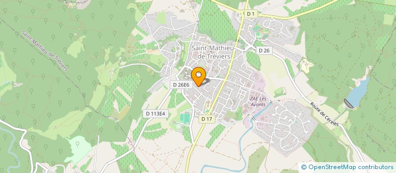 localisation de l'entreprise ASSOCIATION DES PARENTS D'ELEVES DES ECOLES MATERNELLES ET PRIMAIRE DE ST MATHIEU DE TREVIERS  SAINT-MATHIEU-DE-TREVIERS