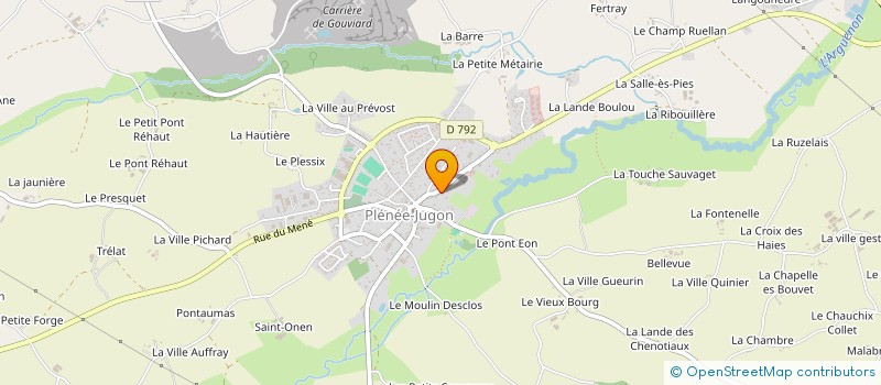 localisation de l'entreprise ASSOCIATION DES PARENTS D'ELEVES DES ECOLES MATERNELLES ET PRIMAIRES PRIVEES ECOLE JEANNE D'ARC DE PLENEE-JUGON  PLENEE-JUGON