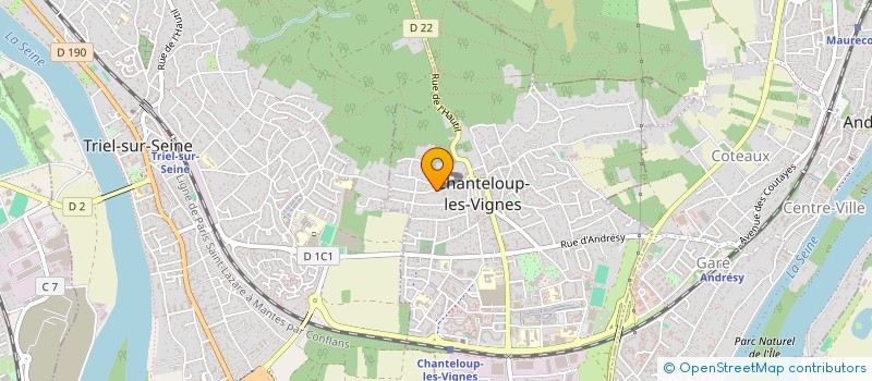 localisation de l'entreprise ASSOCIATION DES PARENTS D'ELEVES DES ECOLES PASTEUR ET MARIE-CURIE. à CHANTELOUP-LES-VIGNES
