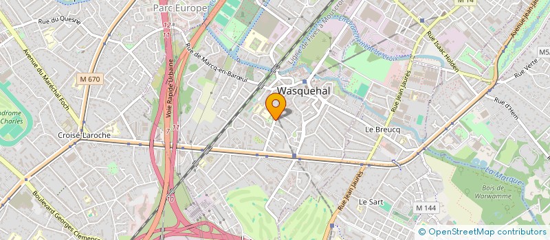 localisation de l'entreprise ASSOCIATION DES PARENTS D'ELEVES DES ECOLES PIERRE LEFEBVRE ET PIERRE MALFAIT  WASQUEHAL