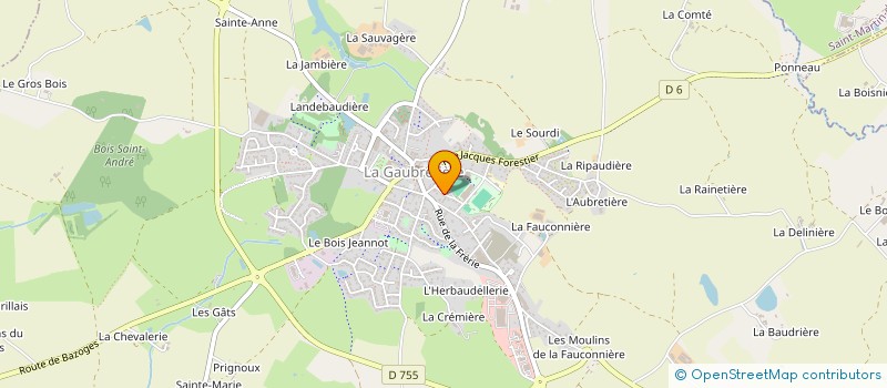 localisation de l'entreprise ASSOCIATION DES PARENTS D'ELEVES DES ECOLES PRIVEES DE LA GAUBRETIERE (A.P.E.L)  LA GAUBRETIERE