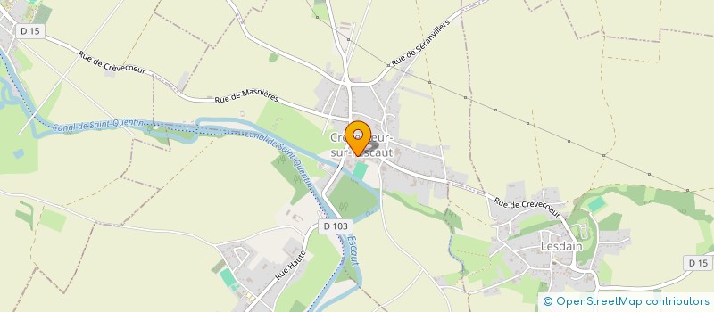 localisation de l'entreprise ASSOCIATION DES PARENTS D'ELEVES DES ECOLES PUBLIQUES DE CREVECOEUR SUR L'ESCAUT  CREVECUR-SUR-L'ESCAUT