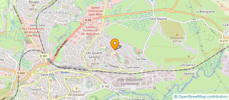 localisation de l'entreprise ASSOCIATION DES PARENTS D'ELEVES DES ECOLES PUBLIQUES DES QUATRE-SAISONS D'ONET LE CHATEAU APE DES QUATRE SAISONS à ONET-LE-CHATEAU