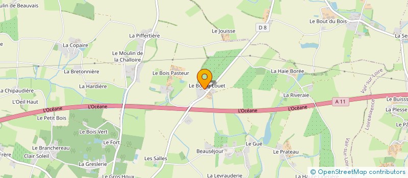 localisation de l'entreprise ASSOCIATION DES PARENTS D'ELEVES DES ECOLES PUBLIQUES DU CHENE VERT à VAIR-SUR-LOIRE