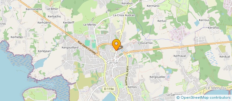 localisation de l'entreprise ASSOCIATION DES PARENTS D'ELEVES DES ECOLES PUBLIQUES MATERNELLE ET ELEMENTAIRE DE CARNAC 'L'ECHO DE LA RECRE'  CARNAC