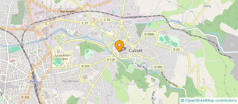 localisation de l'entreprise ASSOCIATION DES PARENTS D'ELEVES DES ETABLISSEMENTS SCOLAIRES DE CUSSET à CUSSET