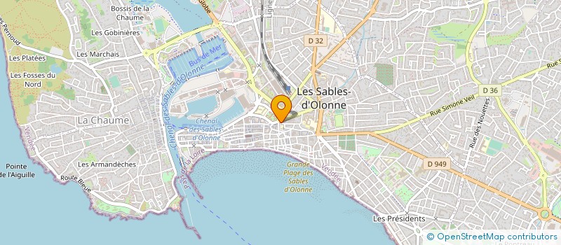 localisation de l'entreprise ASSOCIATION DES PARENTS D'ELEVES DES JARDINS à LES SABLES D'OLONNE