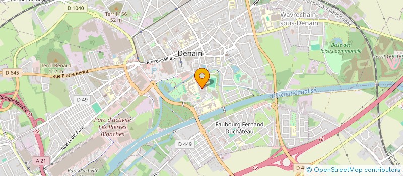 localisation de l'entreprise ASSOCIATION DES PARENTS D'ELEVES DES LYCEES MOUSSERON ET JURENIL  DENAIN