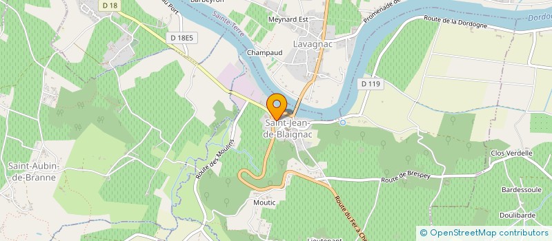 localisation de l'entreprise ASSOCIATION DES PARENTS D'ELEVES DES TROIS VILLAGES (APE3V)  SAINT-JEAN-DE-BLAIGNAC