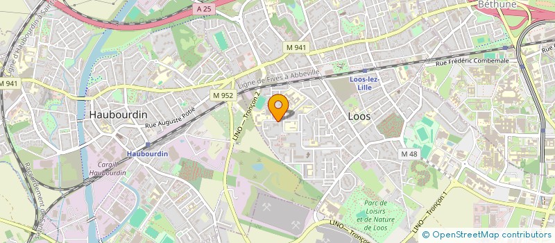 localisation de l'entreprise ASSOCIATION DES PARENTS D'ELEVES DU C.E.S. DESCARTES DE LOOS  LOOS