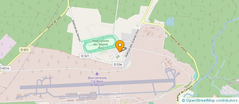 localisation de l'entreprise ASSOCIATION DES PARENTS D'ELEVES DU CENTRE DE FORMATION PROFESSIONNELLE DE LADS JOCKEYS DE MONT DE MARSAN à MONT-DE-MARSAN