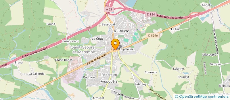 localisation de l'entreprise ASSOCIATION DES PARENTS D'ELEVES DU COLLEGE AIME CESAIRE DE ST GEOURS DE MAREMNE  SAINT-GEOURS-DE-MAREMNE