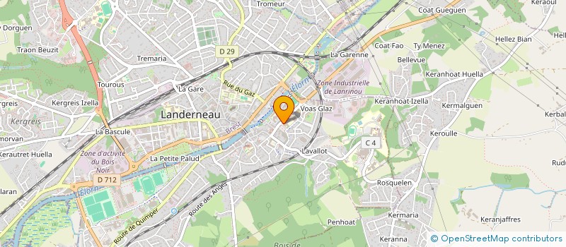 localisation de l'entreprise ASSOCIATION DES PARENTS D'ELEVES DU COLLEGE CHARLES DE GAULLE DE LANDERNEAU à LANDERNEAU