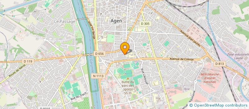 localisation de l'entreprise ASSOCIATION DES PARENTS D'ELEVES DU COLLEGE D'ENSEIGNEMENT SECONDAIRE PAUL DANGLA  AGEN