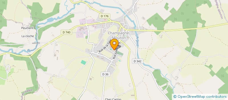 localisation de l'entreprise ASSOCIATION DES PARENTS D'ELEVES DU COLLEGE DE L'ARGENTOR à CHAMPAGNE-MOUTON