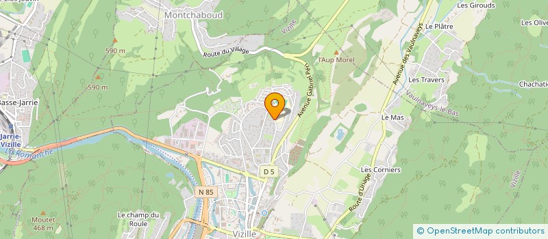 localisation de l'entreprise ASSOCIATION DES PARENTS D'ELEVES DU COLLEGE DE VIZILLE (APE DU COLLEGE DE VIZILLE)  VIZILLE