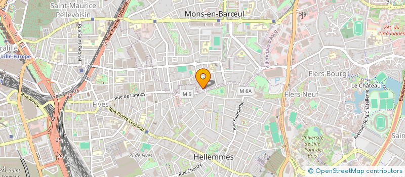 localisation de l'entreprise ASSOCIATION DES PARENTS D'ELEVES DU COLLEGE DESCARTES DE MONS EN BAROEUL (NORD)  MONS-EN-BAROEUL