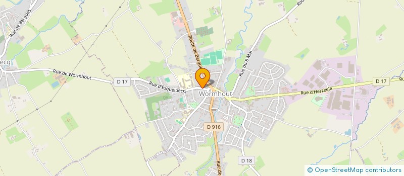 localisation de l'entreprise ASSOCIATION DES PARENTS D'ELEVES DU COLLEGE DU HOUTLAND A WORMHOUT  WORMHOUT