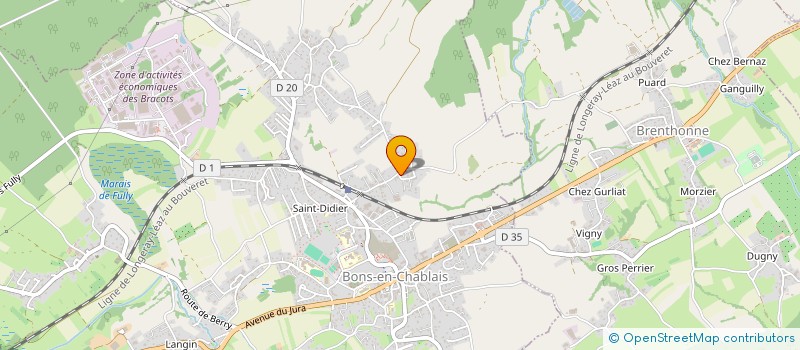 localisation de l'entreprise ASSOCIATION DES PARENTS D'ELEVES DU COLLEGE FRANCOIS MUGNIER  BONS-EN-CHABLAIS