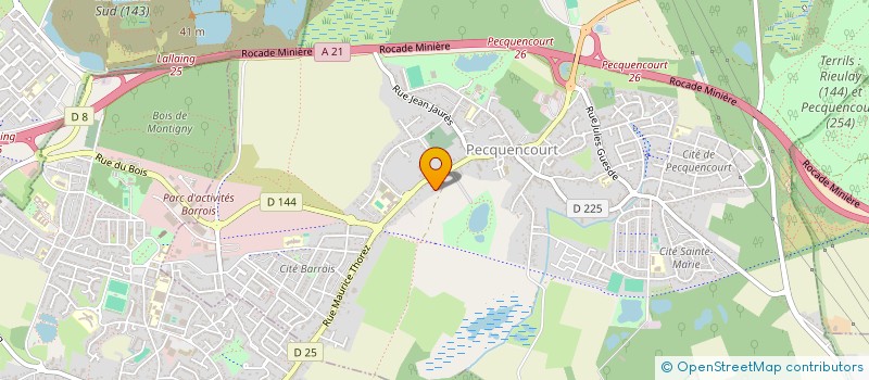 localisation de l'entreprise ASSOCIATION DES PARENTS D'ELEVES DU COLLEGE INTERCOMMUNAL MAURICE SCHUMANN DE PECQUENCOURT  PECQUENCOURT